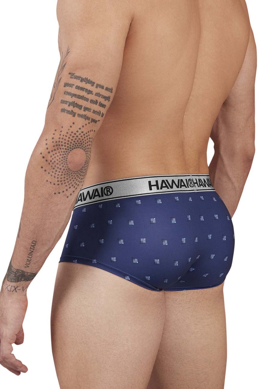 HAWAIR Printed Microfiber Briefs - Blue