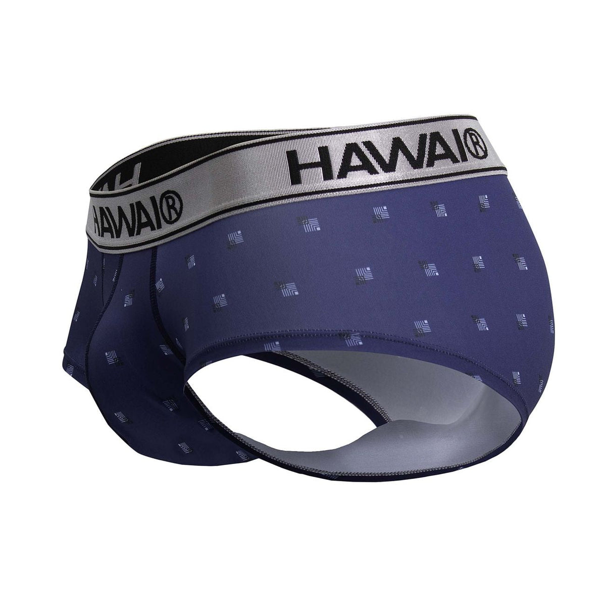 HAWAIR Printed Microfiber Briefs - Blue