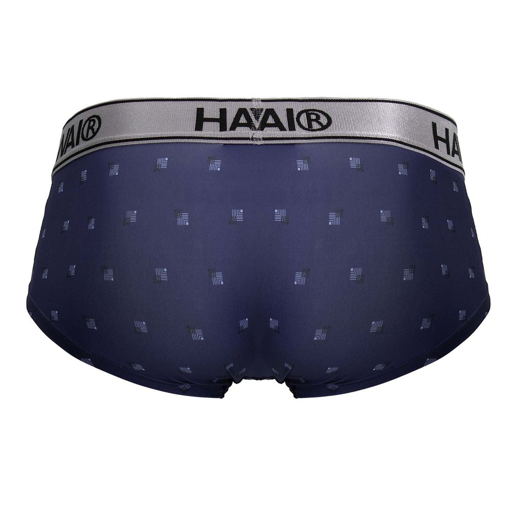 HAWAIR Printed Microfiber Briefs - Blue