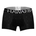 HAWAIR Printed Microfiber Geometric Trunks - Black