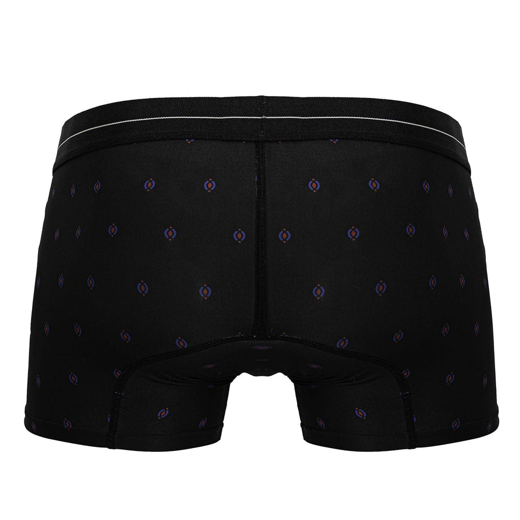 HAWAIR Printed Microfiber Geometric Trunks - Black