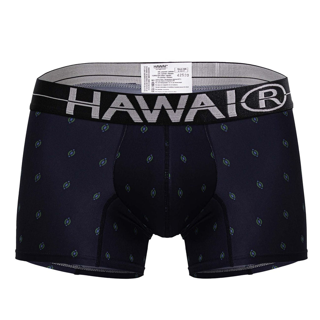 HAWAIR Printed Microfiber Trunks - Dark Blue