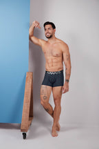 HAWAIR Printed Microfiber Trunks - Dark Blue
