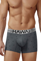 HAWAIR Cotton blend Anchor Print Trunks - Gray