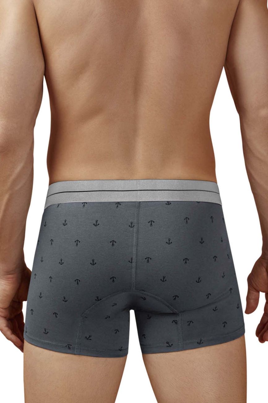 HAWAIR Cotton blend Anchor Print Trunks - Gray