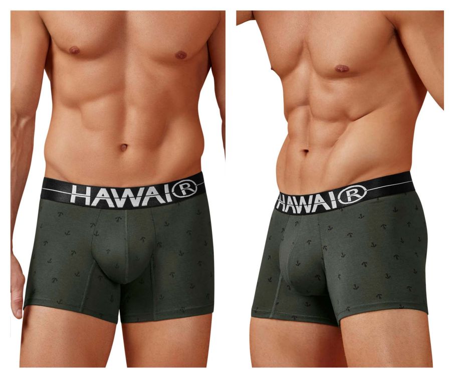 HAWAIR Cotton blend Trunks - Military Green