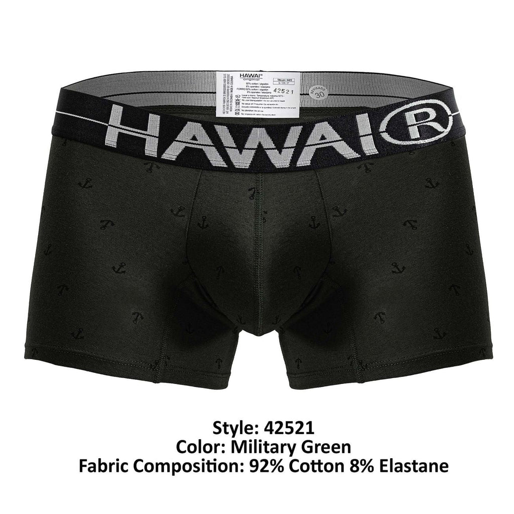 HAWAIR Cotton blend Trunks - Military Green