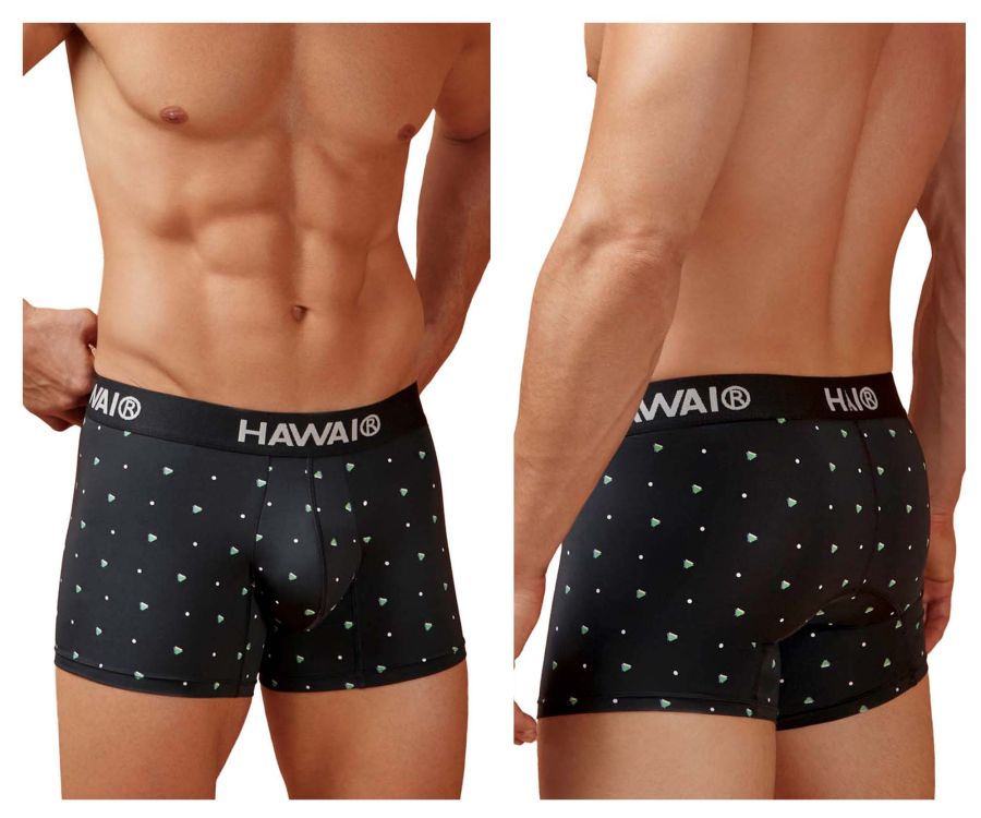 HAWAIR Microfiber Dotted Trunks - Black
