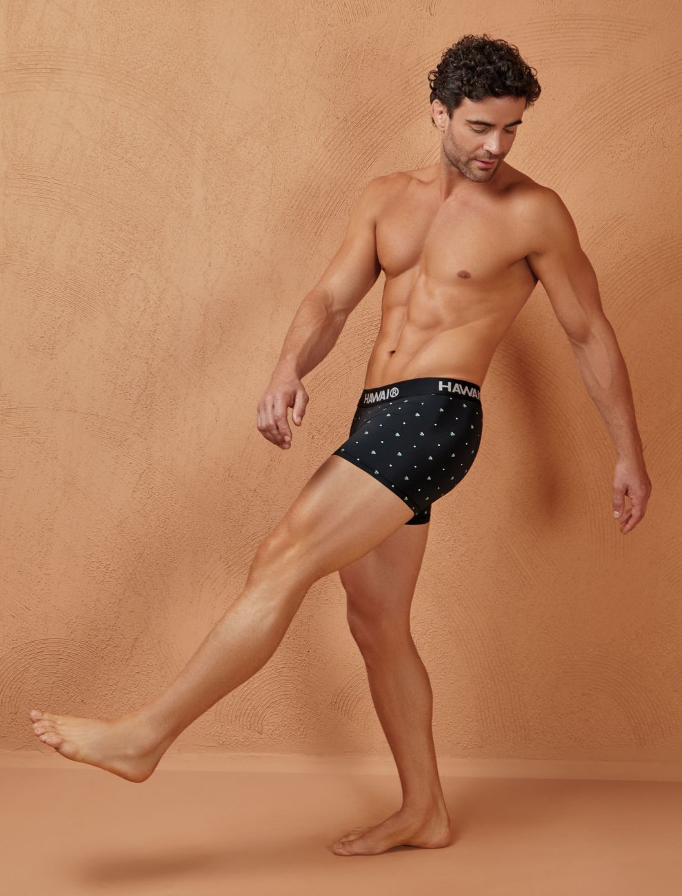 HAWAIR Microfiber Dotted Trunks - Black