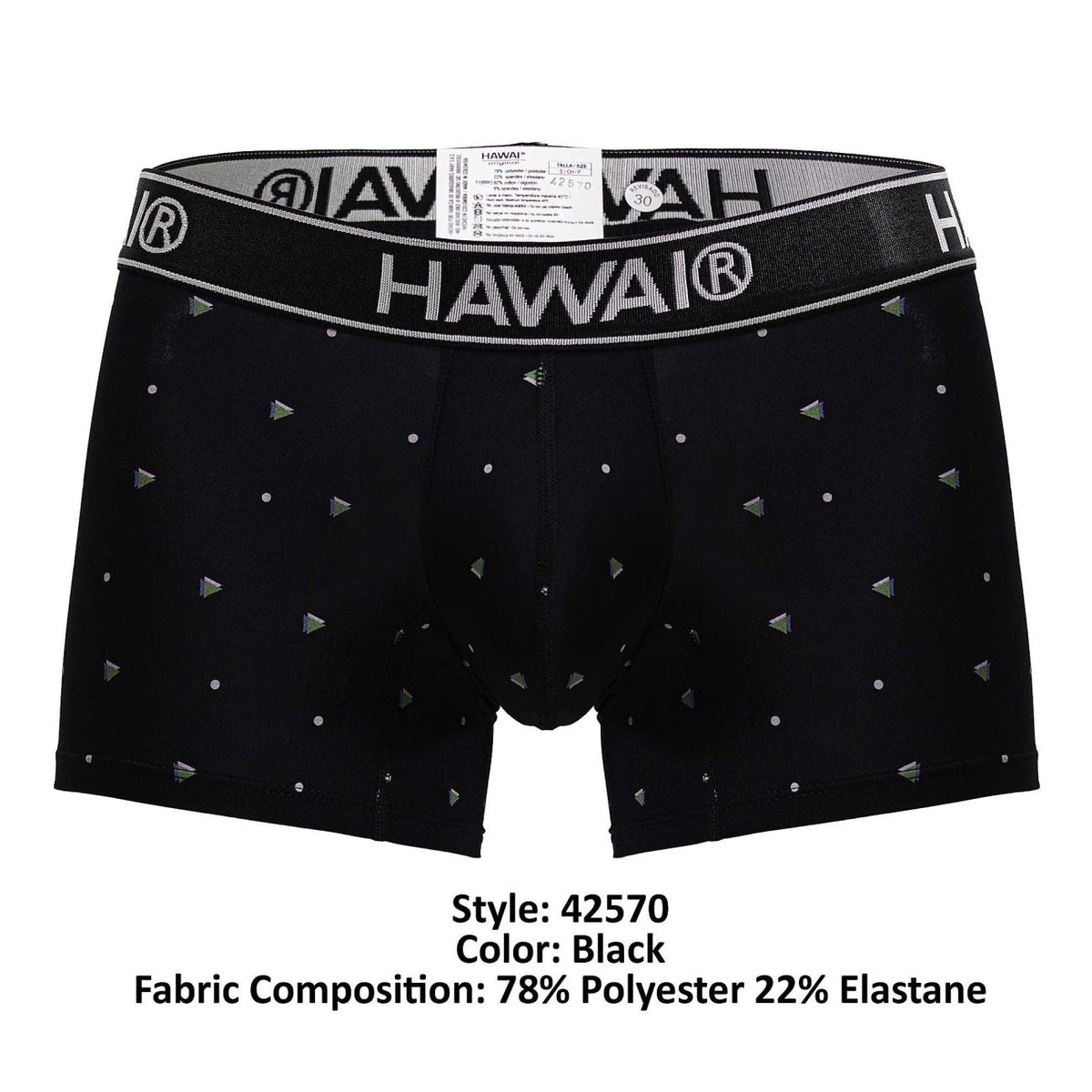 HAWAIR Microfiber Dotted Trunks - Black