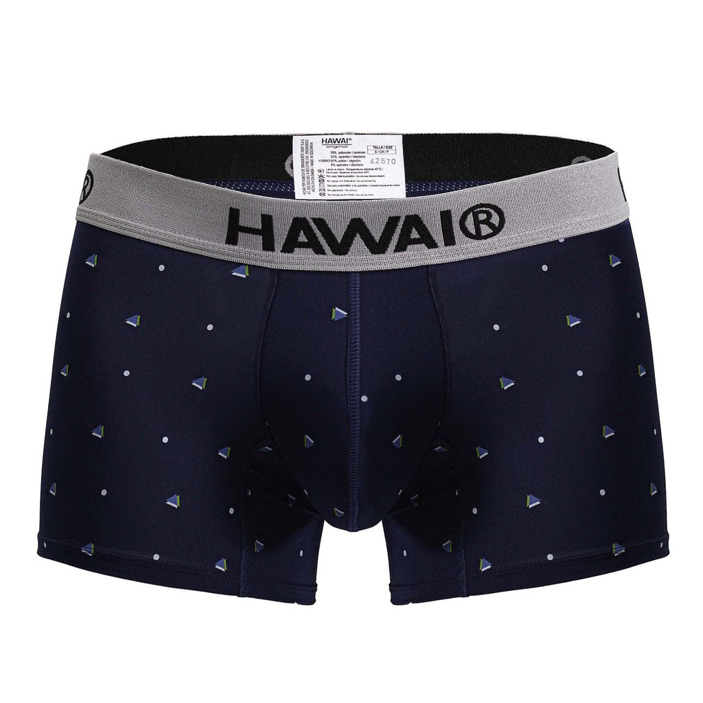 HAWAIR Dotted Microfiber Trunks - Dark Blue