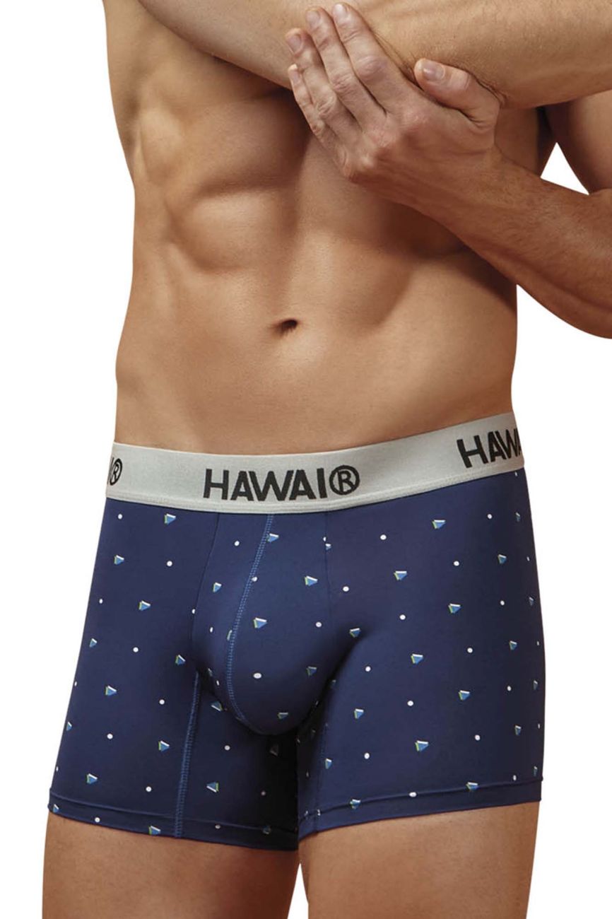 HAWAIR Dotted Microfiber Trunks - Dark Blue