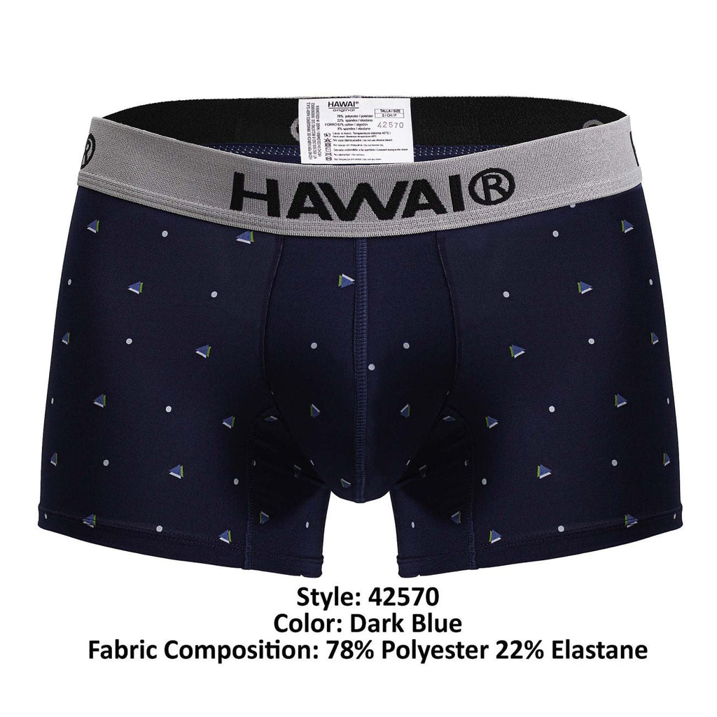 HAWAIR Dotted Microfiber Trunks - Dark Blue
