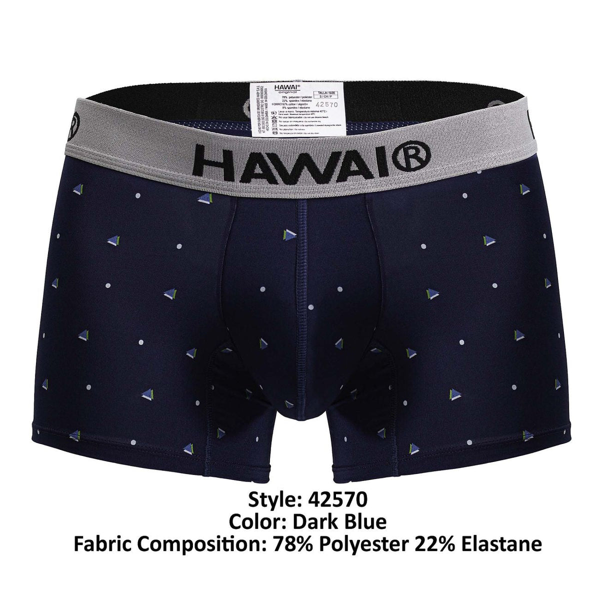 HAWAIR Dotted Microfiber Trunks - Dark Blue