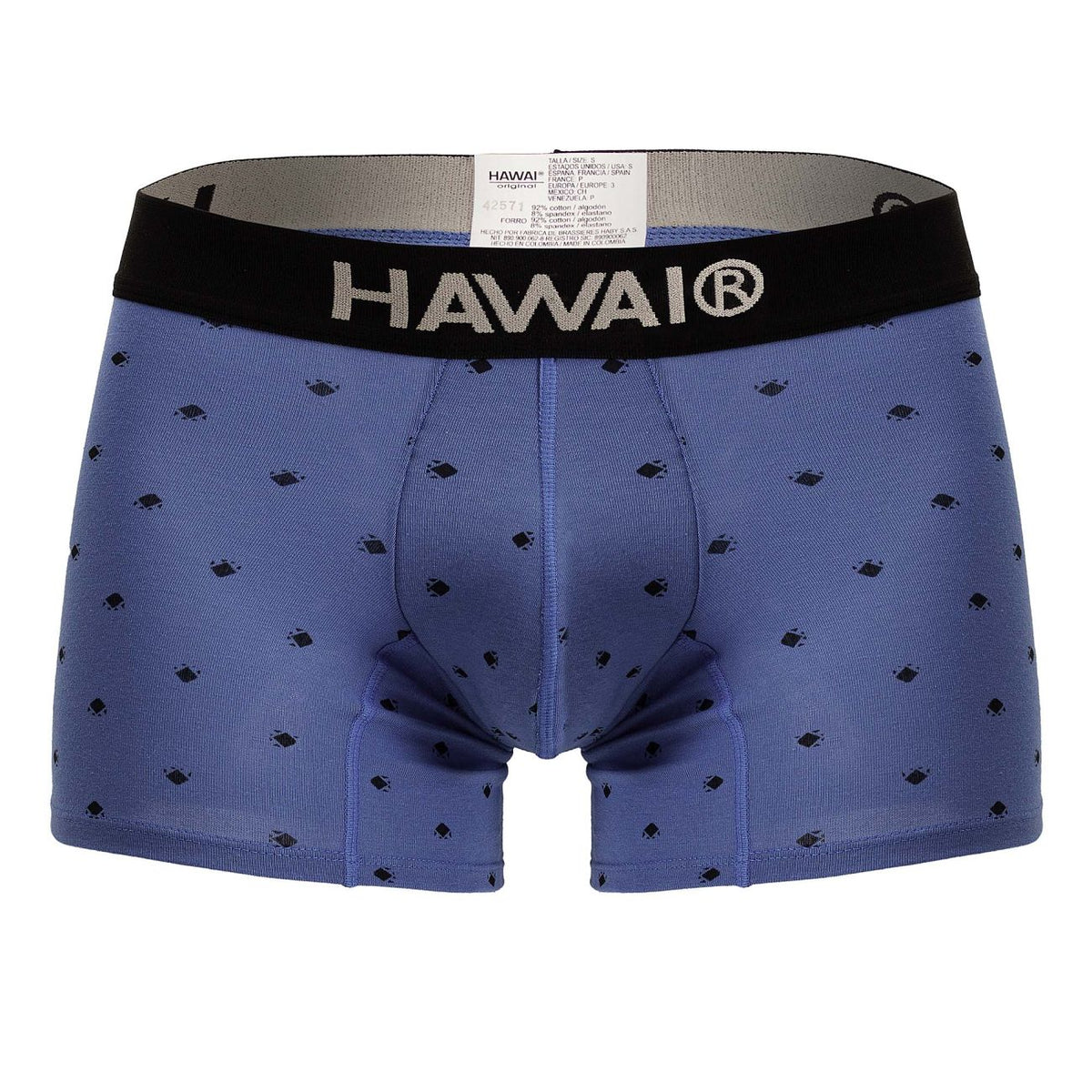 HAWAIR Cotton blend Trunks - Blue Quartz