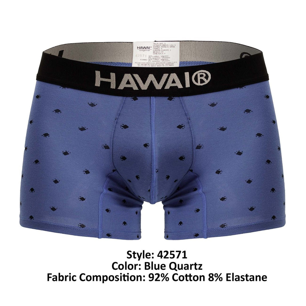 HAWAIR Cotton blend Trunks - Blue Quartz