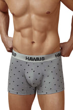 HAWAIR Cotton blend Micro-Print Trunks - Gray