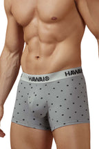 HAWAIR Cotton blend Micro-Print Trunks - Gray