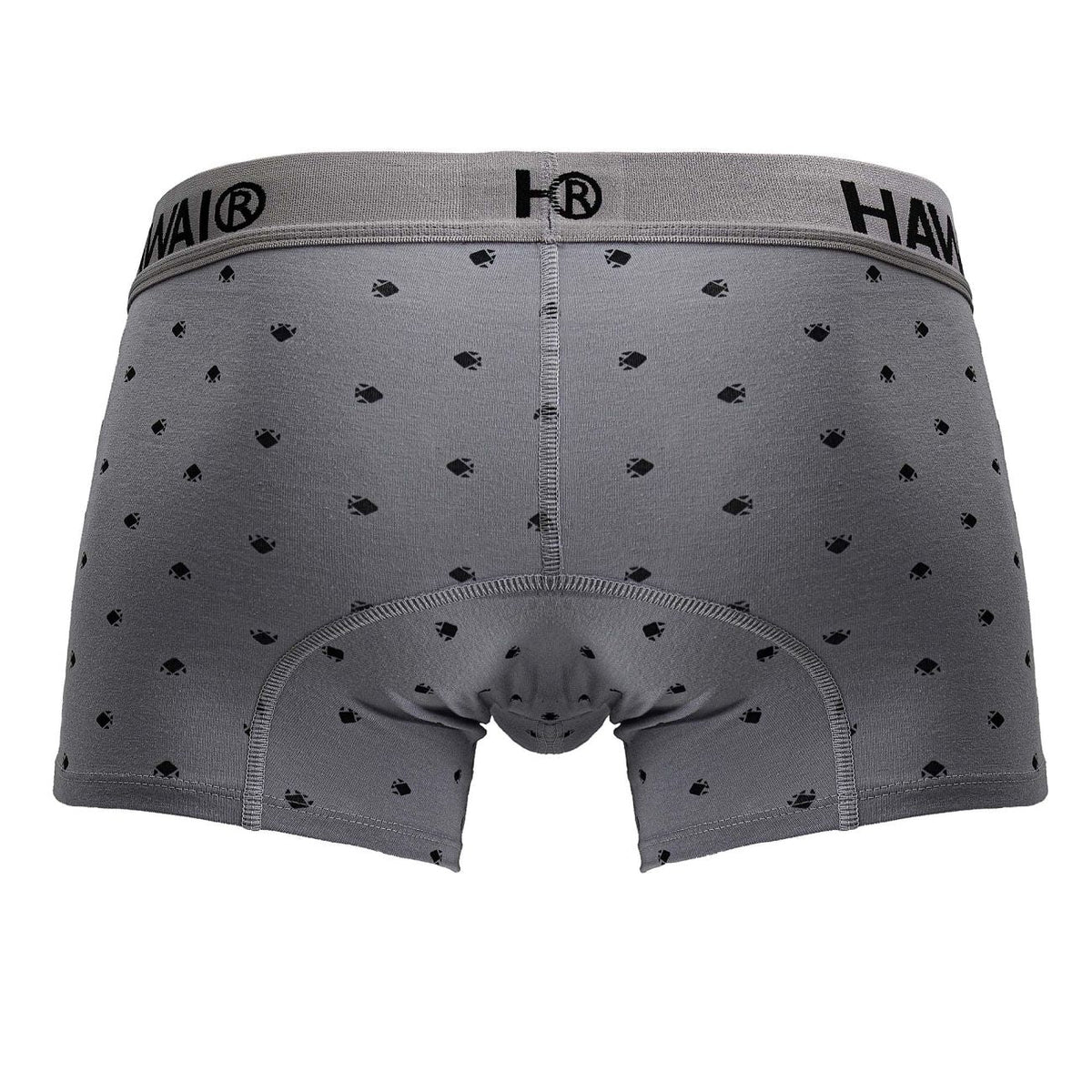 HAWAIR Cotton blend Micro-Print Trunks - Gray