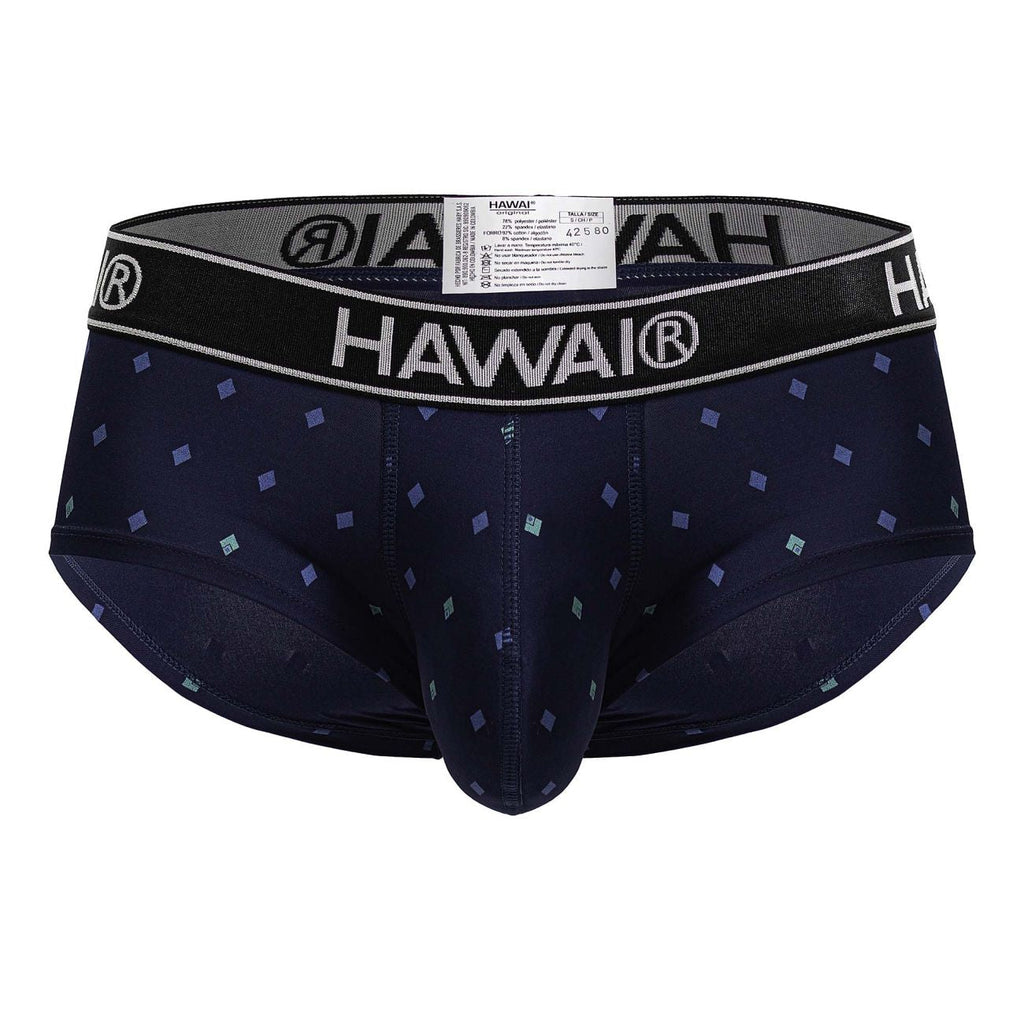 HAWAIR Microfiber Diamond Print Trunks - Dark Blue