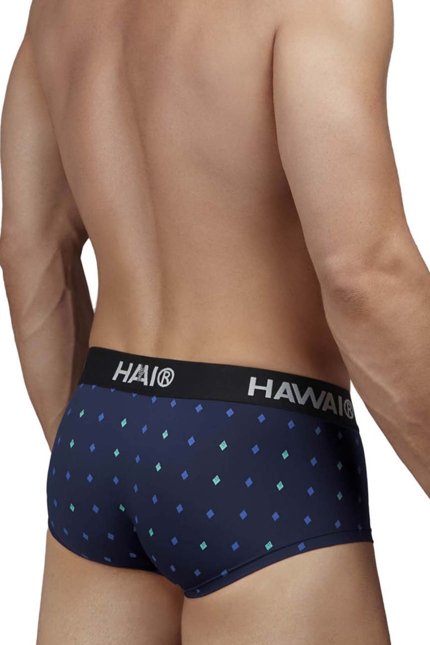 HAWAIR Microfiber Diamond Print Trunks - Dark Blue