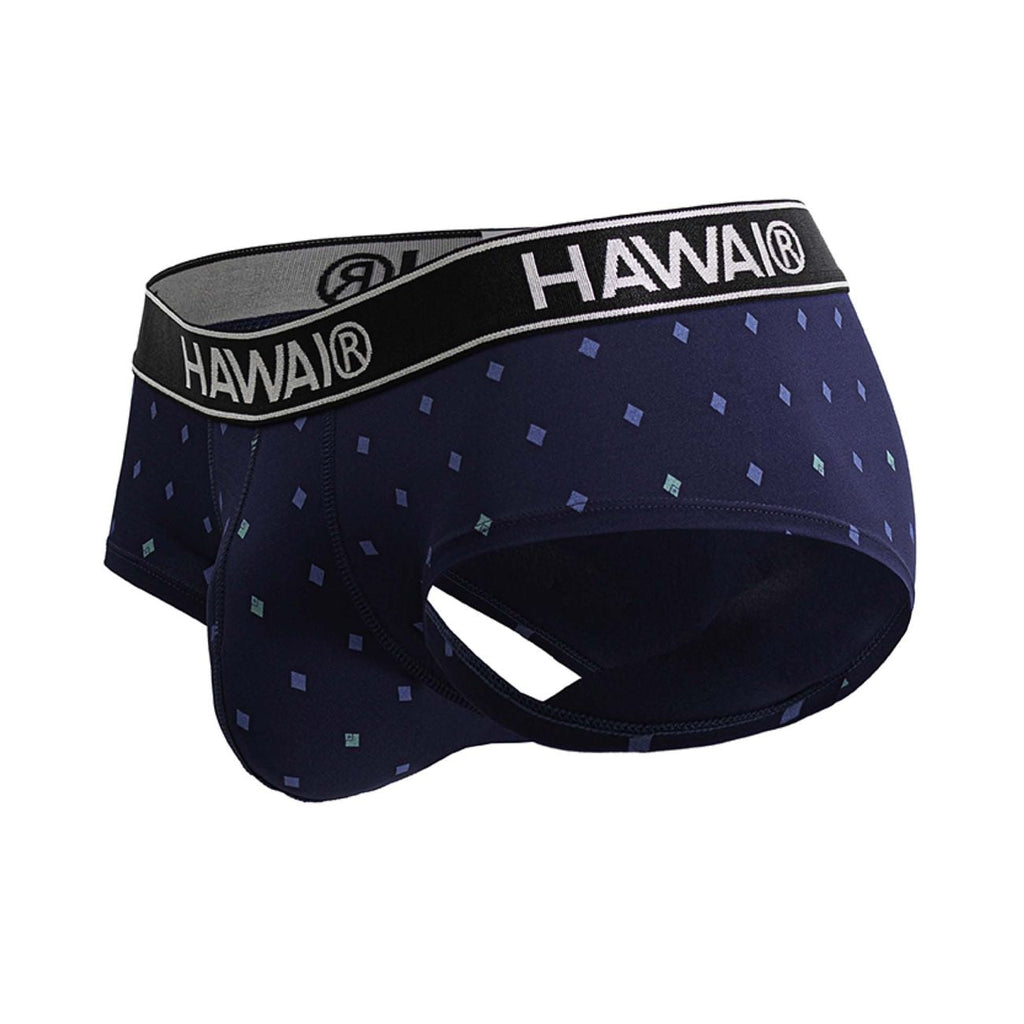 HAWAIR Microfiber Diamond Print Trunks - Dark Blue
