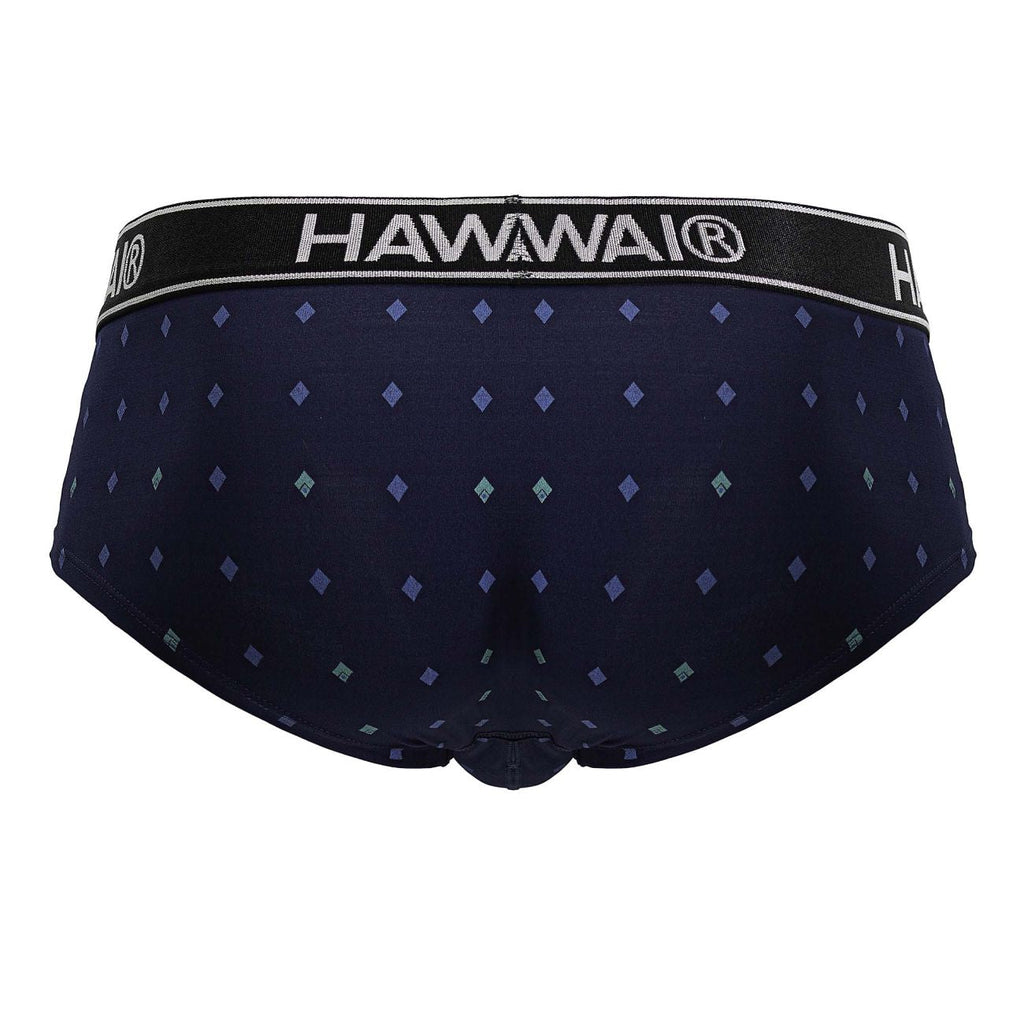 HAWAIR Microfiber Diamond Print Trunks - Dark Blue
