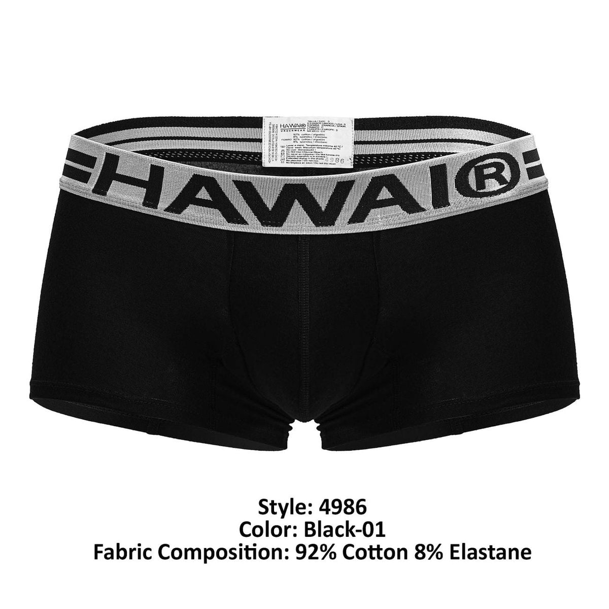 HAWAIR Cotton Blend Trunks - Black
