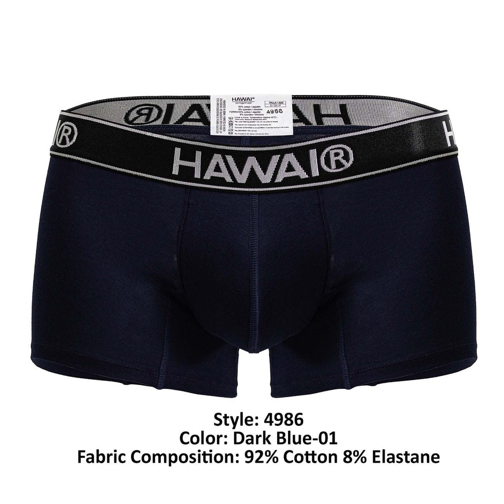 HAWAIR Cotton Blend Trunks - Dark Blue