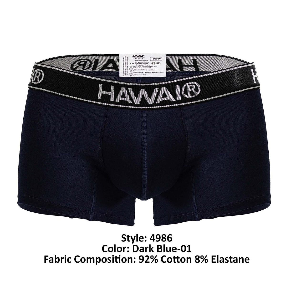 HAWAIR Cotton Blend Trunks - Dark Blue