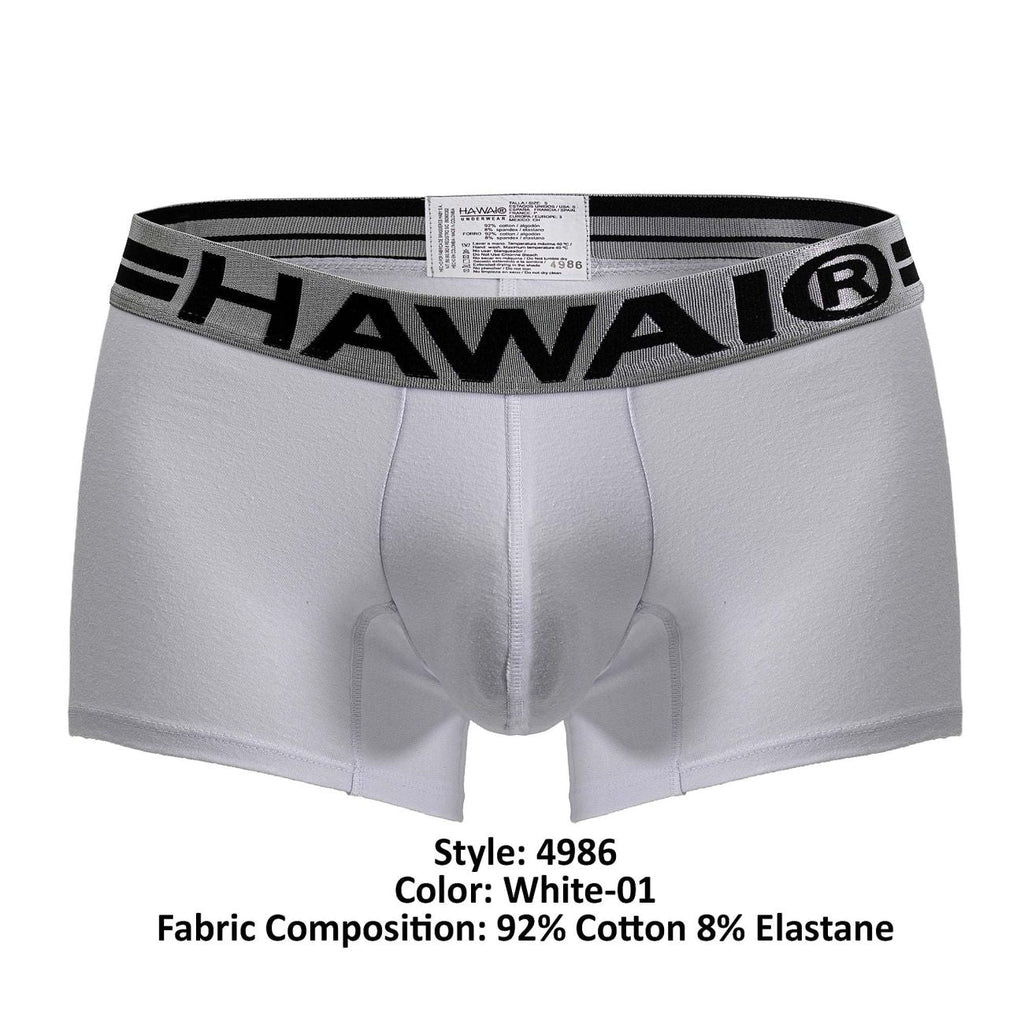 HAWAIR Cotton Blend Trunks - White