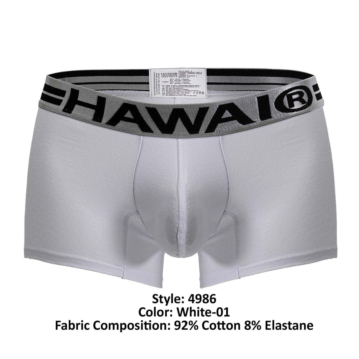HAWAIR Cotton Blend Trunks - White
