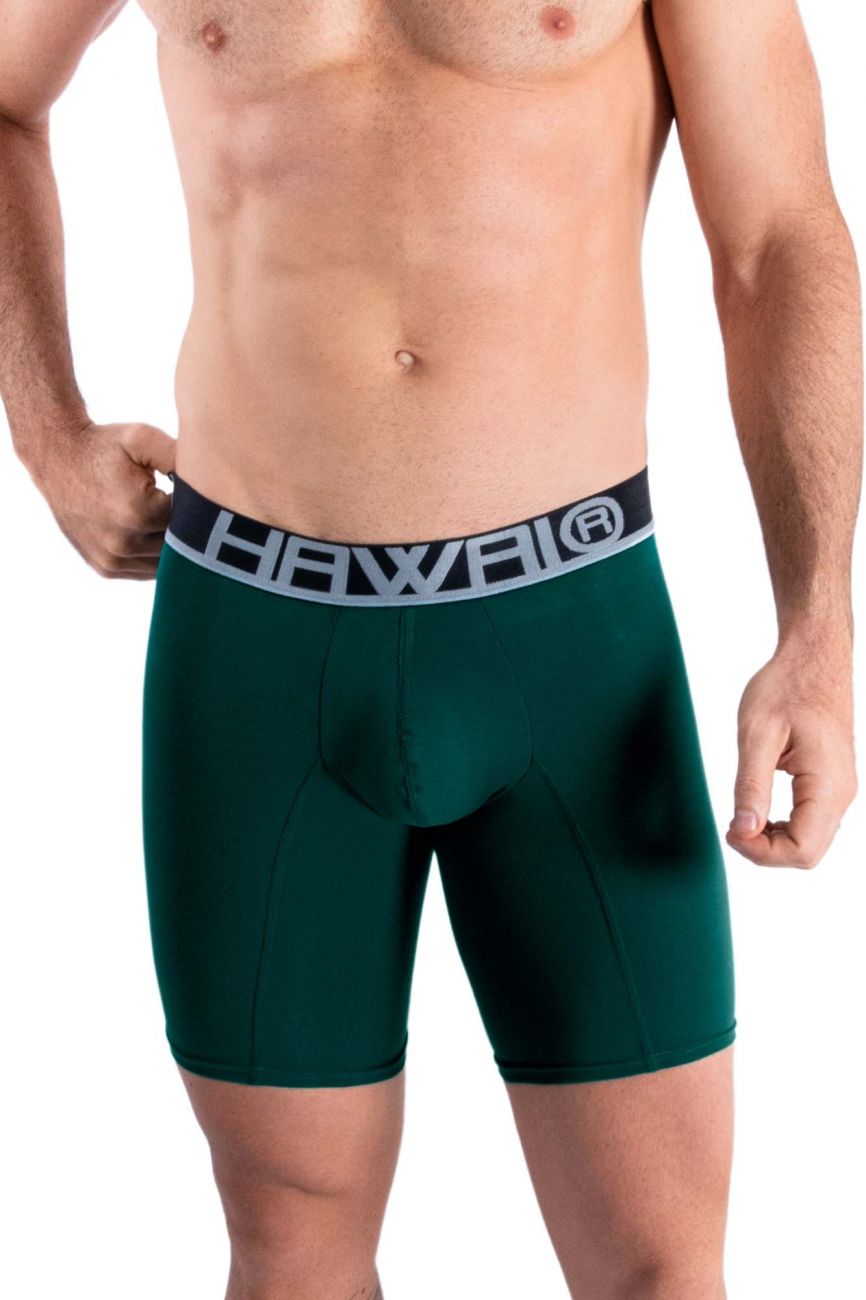 HAWAIR Solid Athletic Boxer Briefs - Green