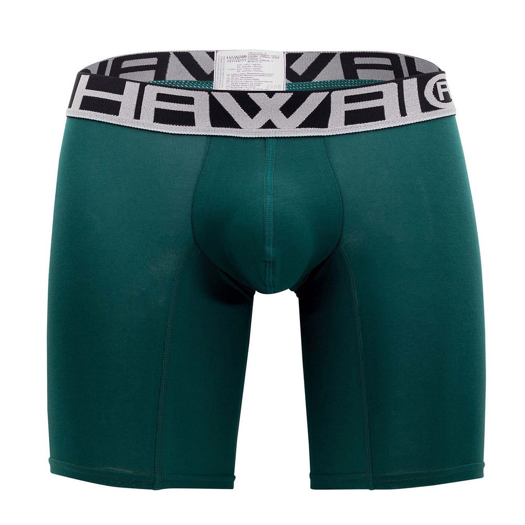 HAWAIR Solid Athletic Boxer Briefs - Green