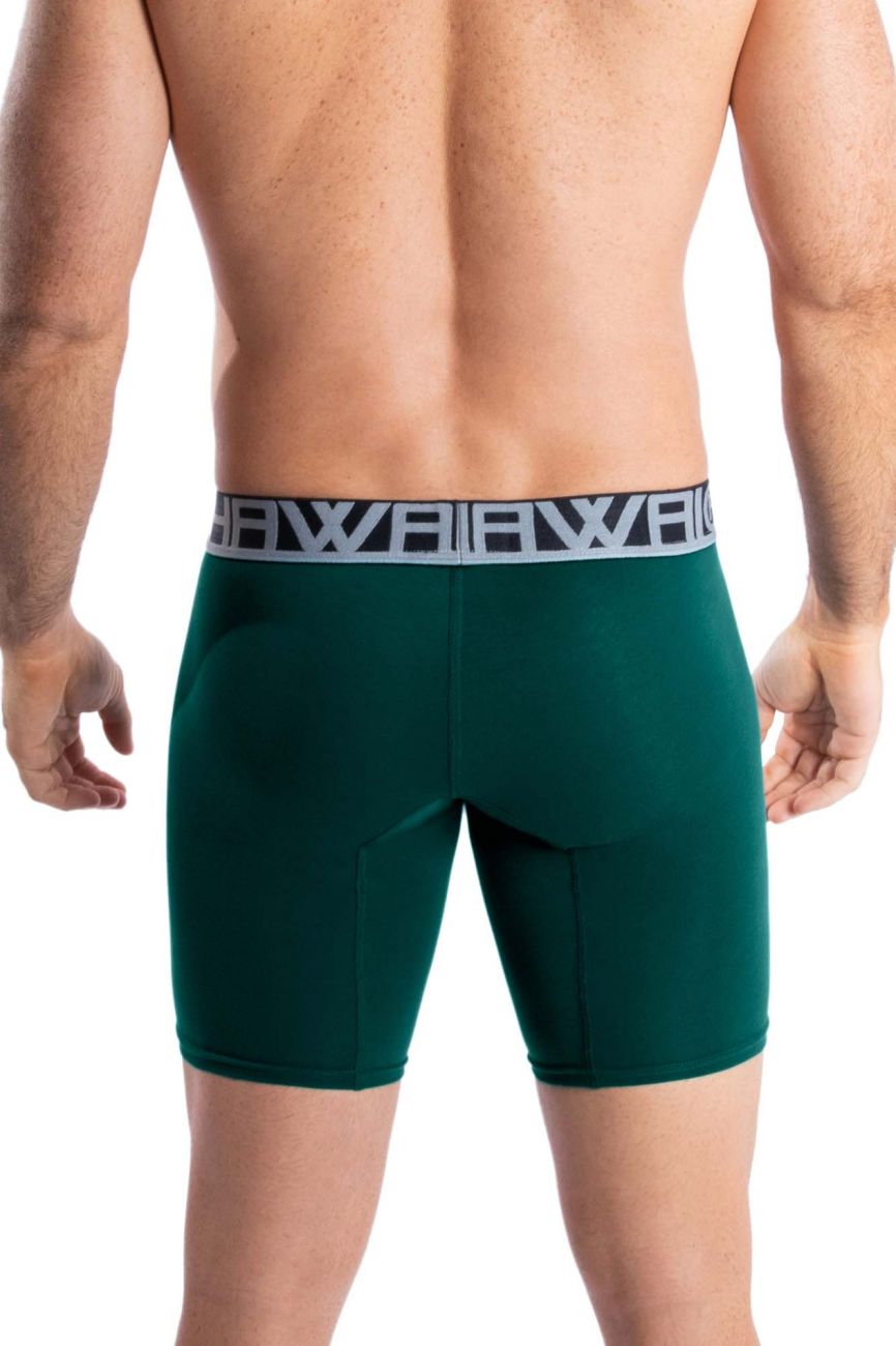 HAWAIR Solid Athletic Boxer Briefs - Green