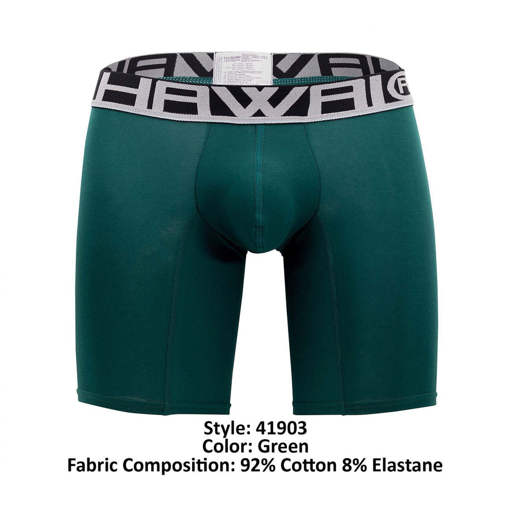 HAWAIR Solid Athletic Boxer Briefs - Green