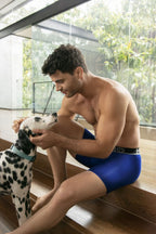 HAWAIR Solid Athletic Boxer Briefs - Royal Blue