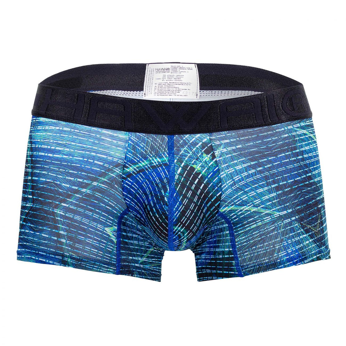 HAWAIR Printed Microfiber Trunks - Royal Blue