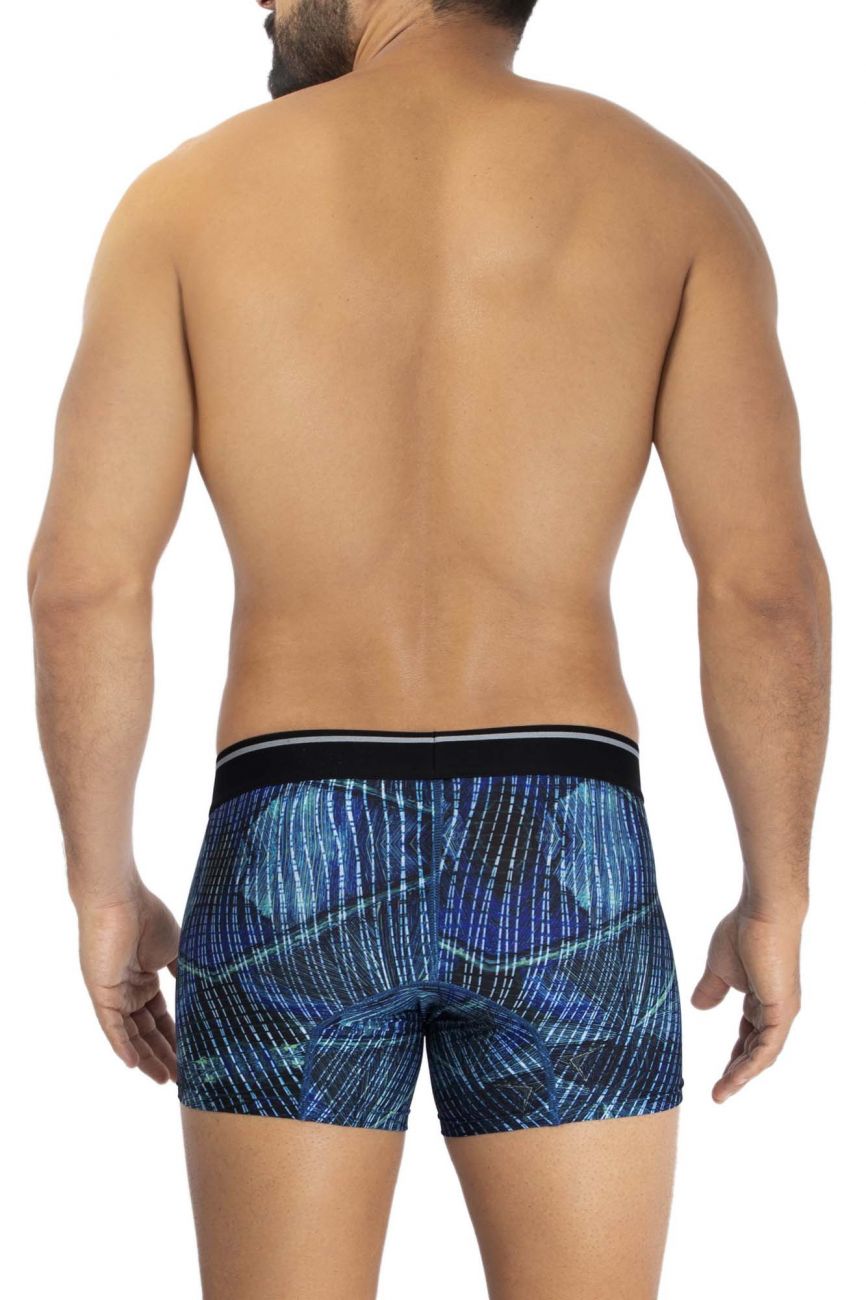 HAWAIR Printed Microfiber Trunks - Royal Blue