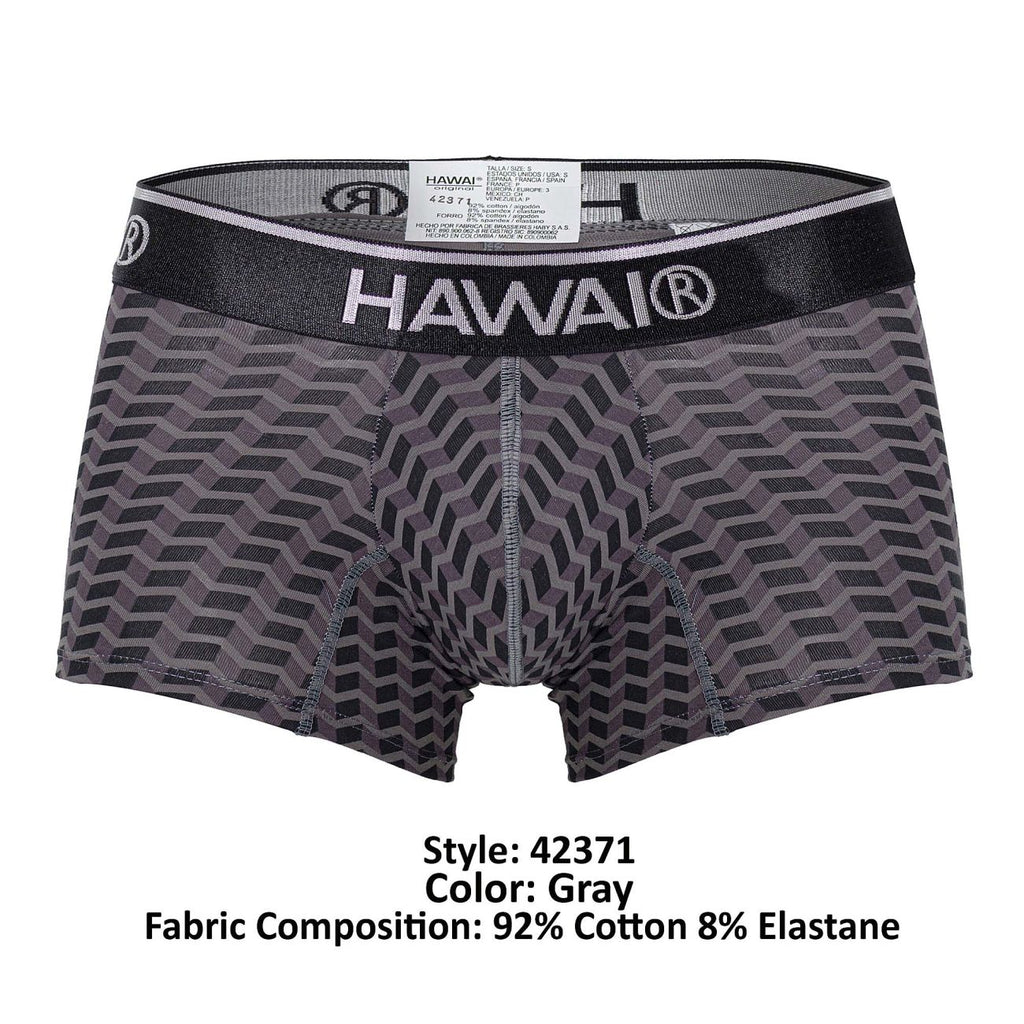 HAWAIR Printed Trunks - Gray