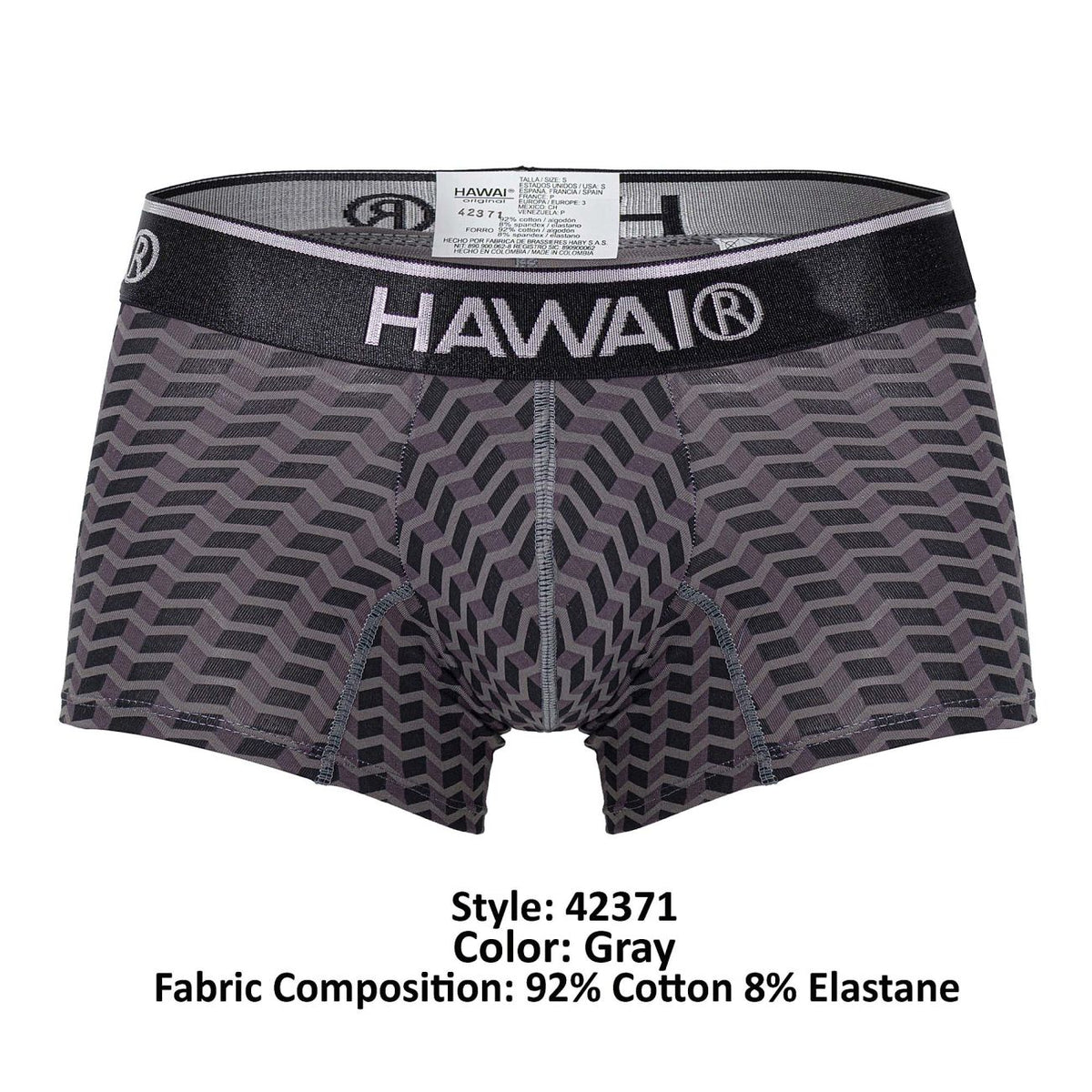 HAWAIR Printed Trunks - Gray