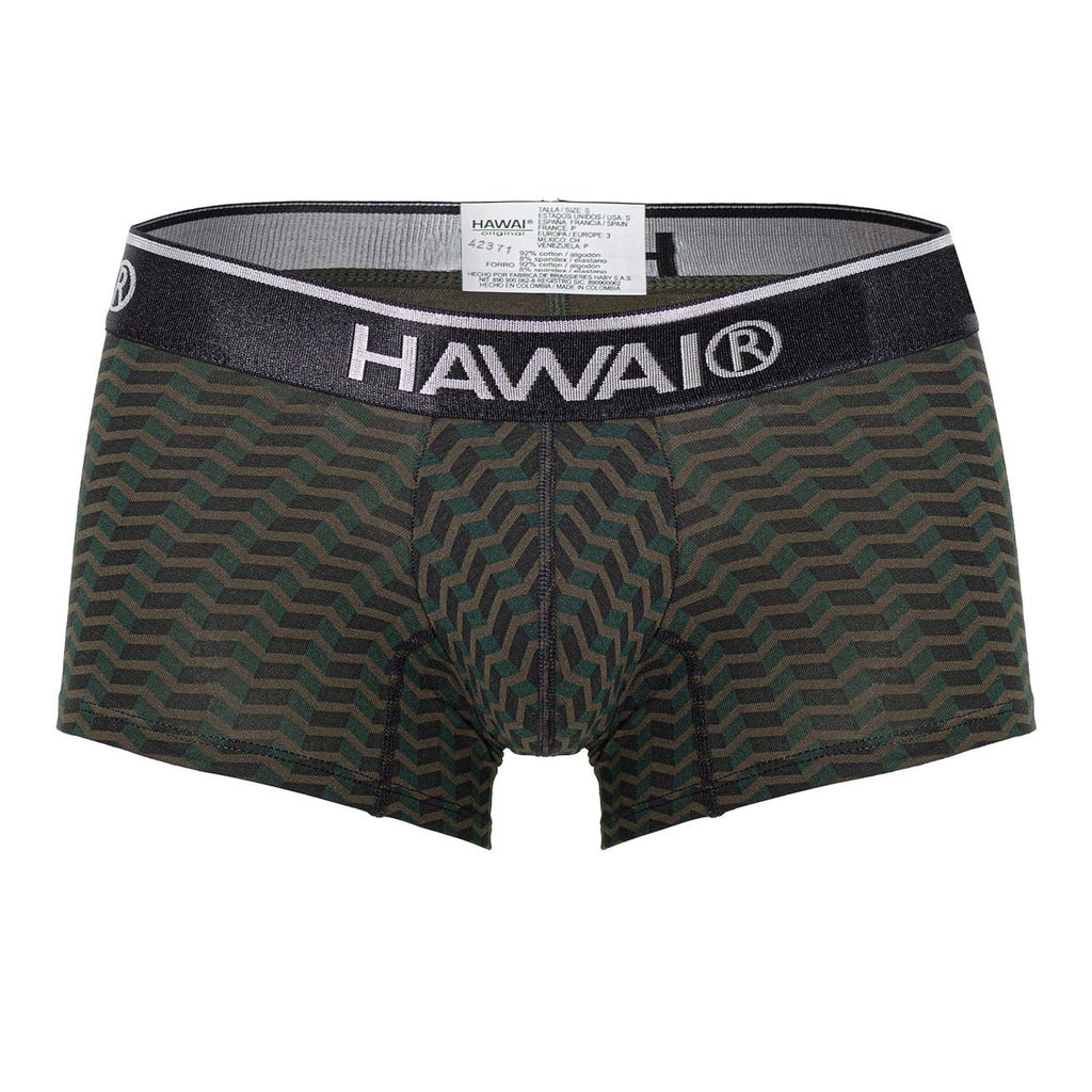 HAWAIR Printed Full Coverage Trunks - Green