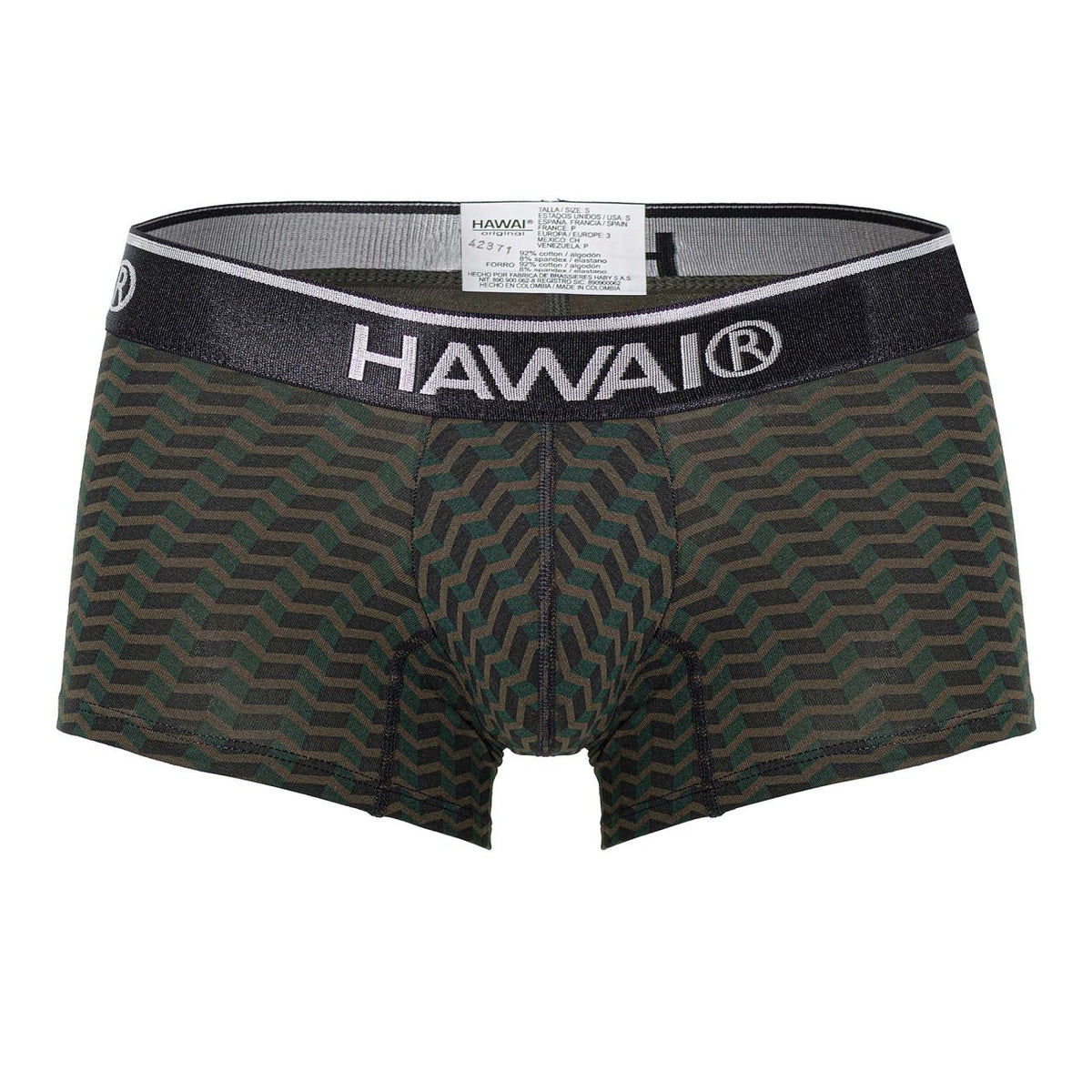 HAWAIR Printed Full Coverage Trunks - Green
