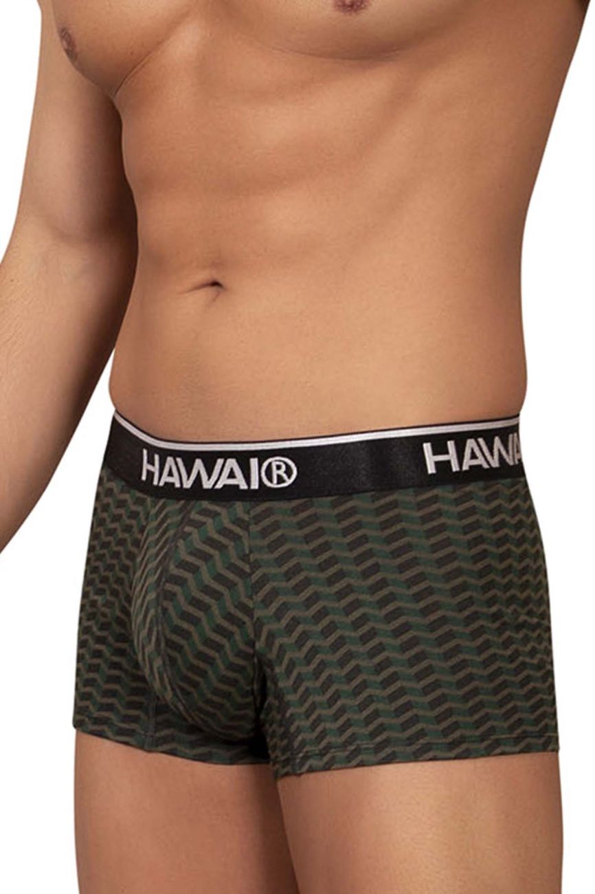 HAWAIR Printed Full Coverage Trunks - Green