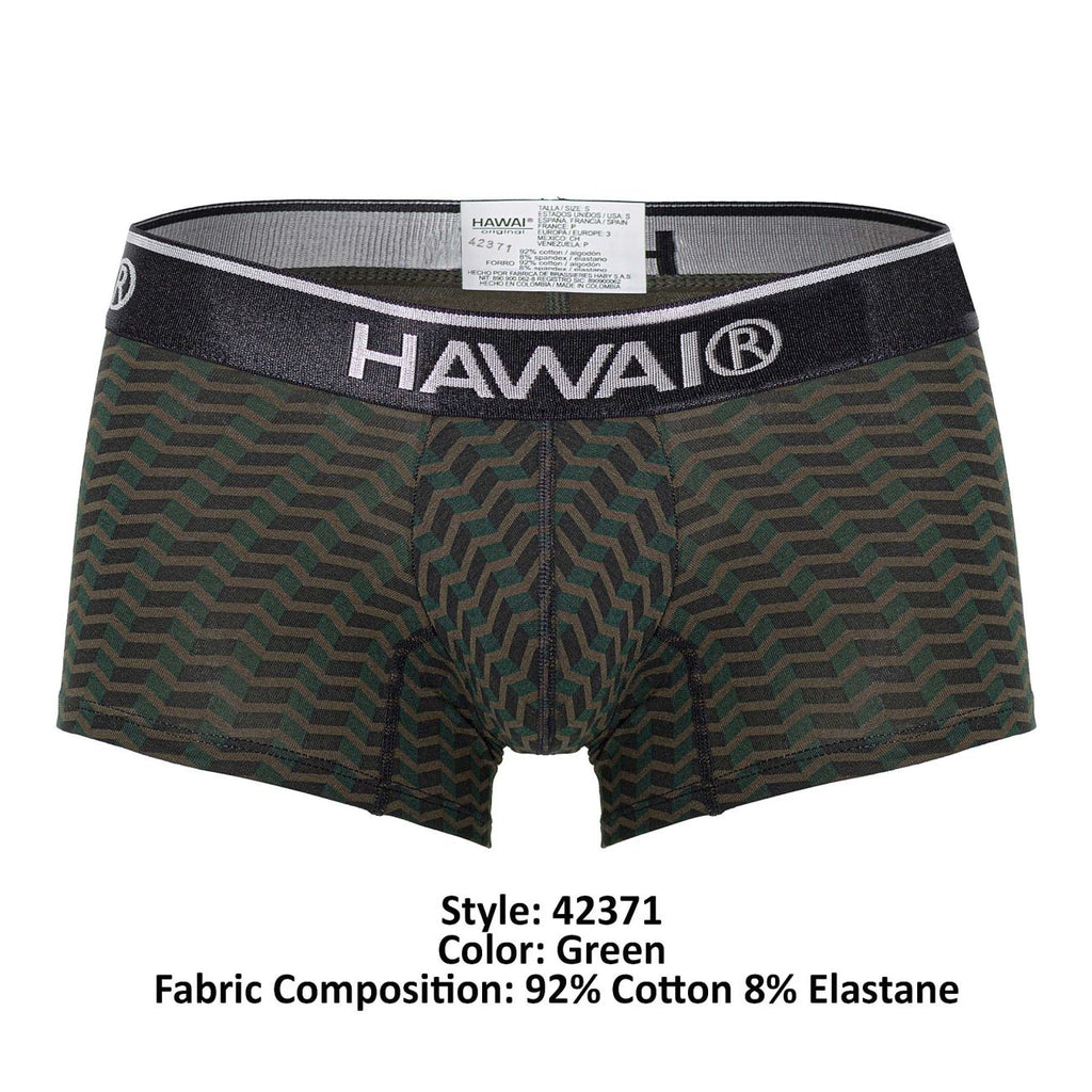 HAWAIR Printed Full Coverage Trunks - Green