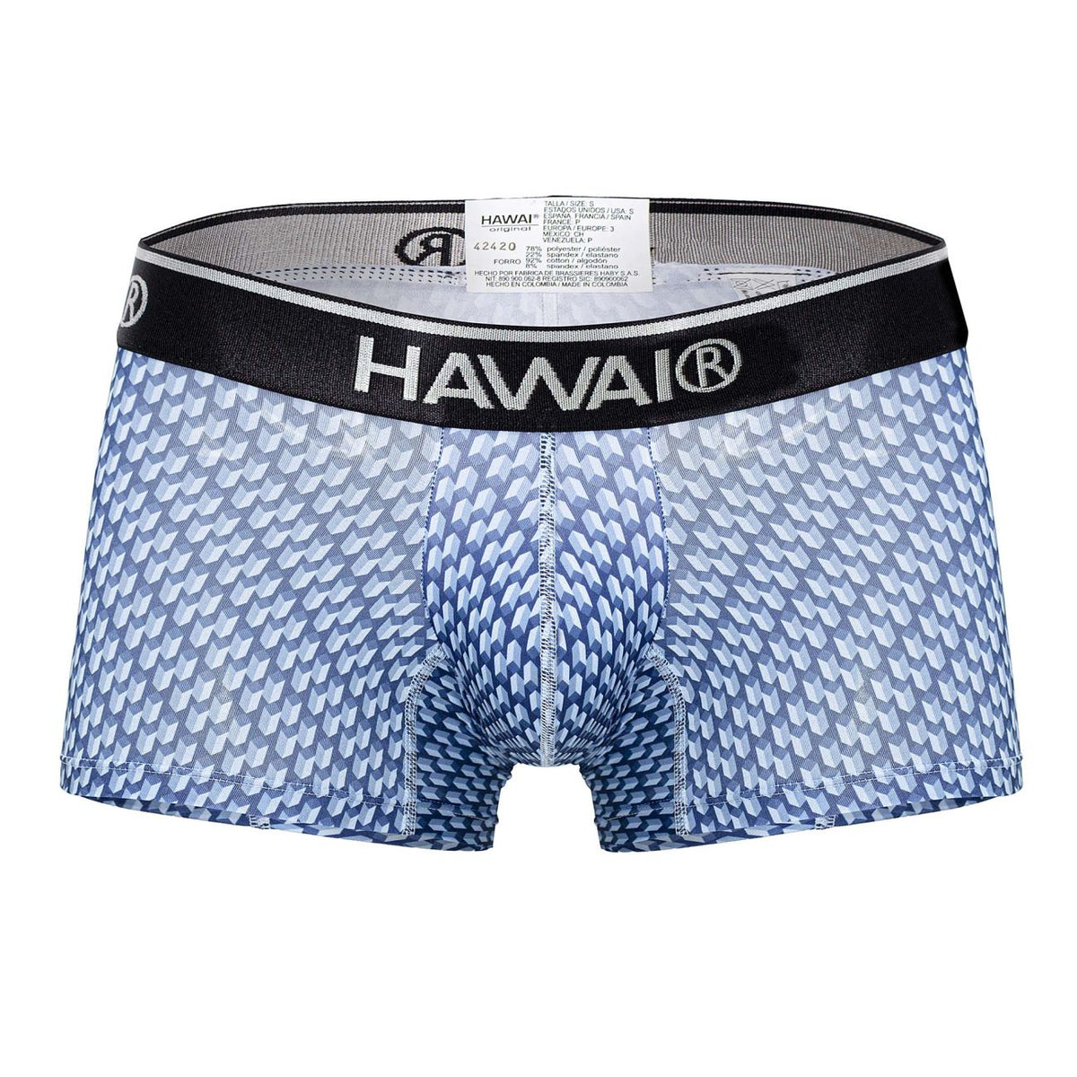 HAWAIR Printed Center-Seam Trunks - Blue