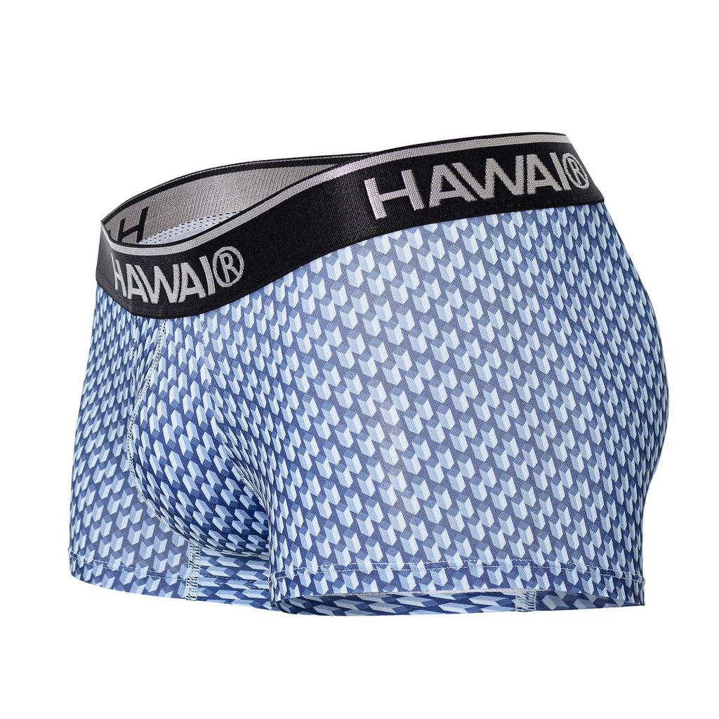 HAWAIR Printed Center-Seam Trunks - Blue