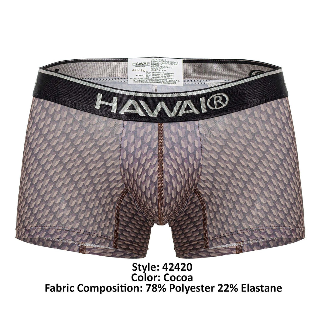 HAWAIR Printed Trunks - Cocoa