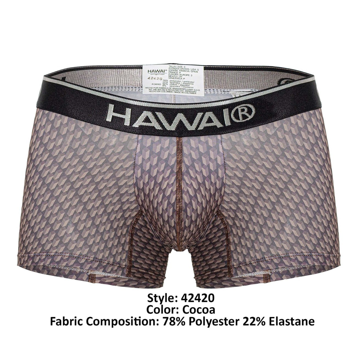 HAWAIR Printed Trunks - Cocoa