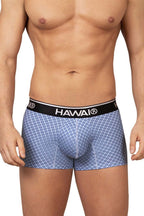 HAWAIR Printed Cotton Trunks - Blue